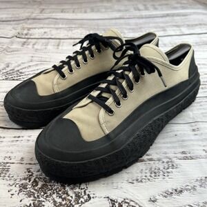 JIL SANDER Sneakers Mens 45 Shoes Canvas Khaki Beige Heavy Rubber Soles Sneakers